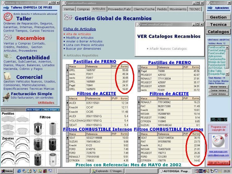 Precios distintos para piezas que son iguales