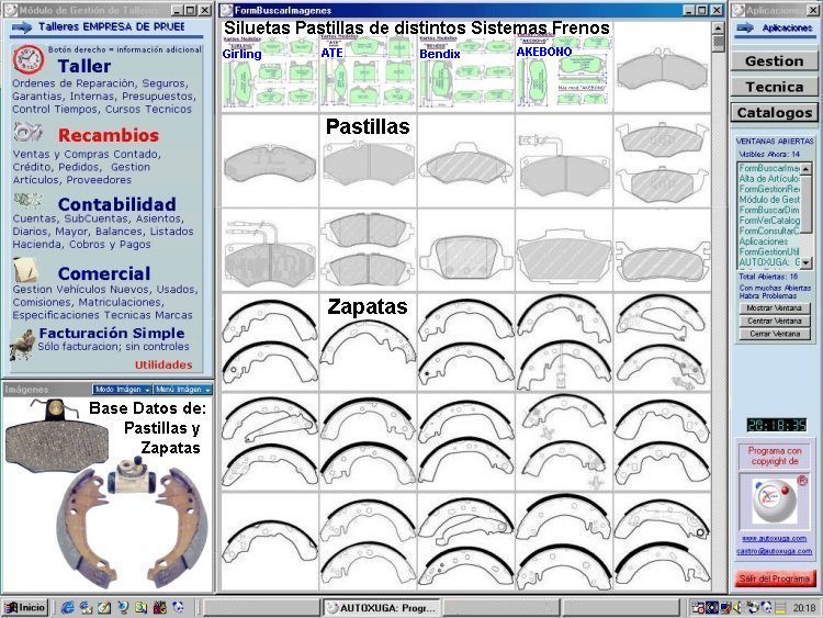 Silueta pastillas de freno y zapatas