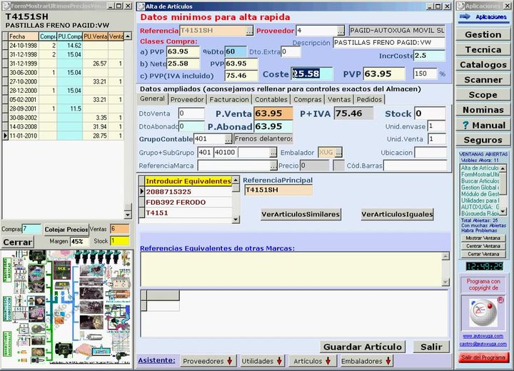 l Programa Informatico de Autoxuga muest