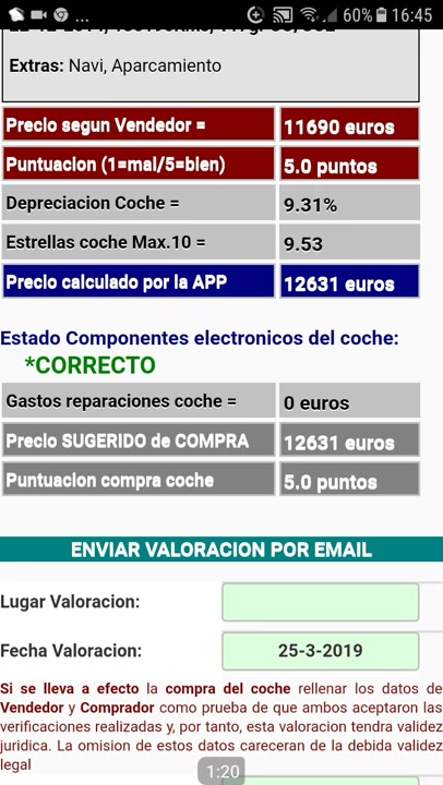 a app de Autoxuga calcula el precio exac