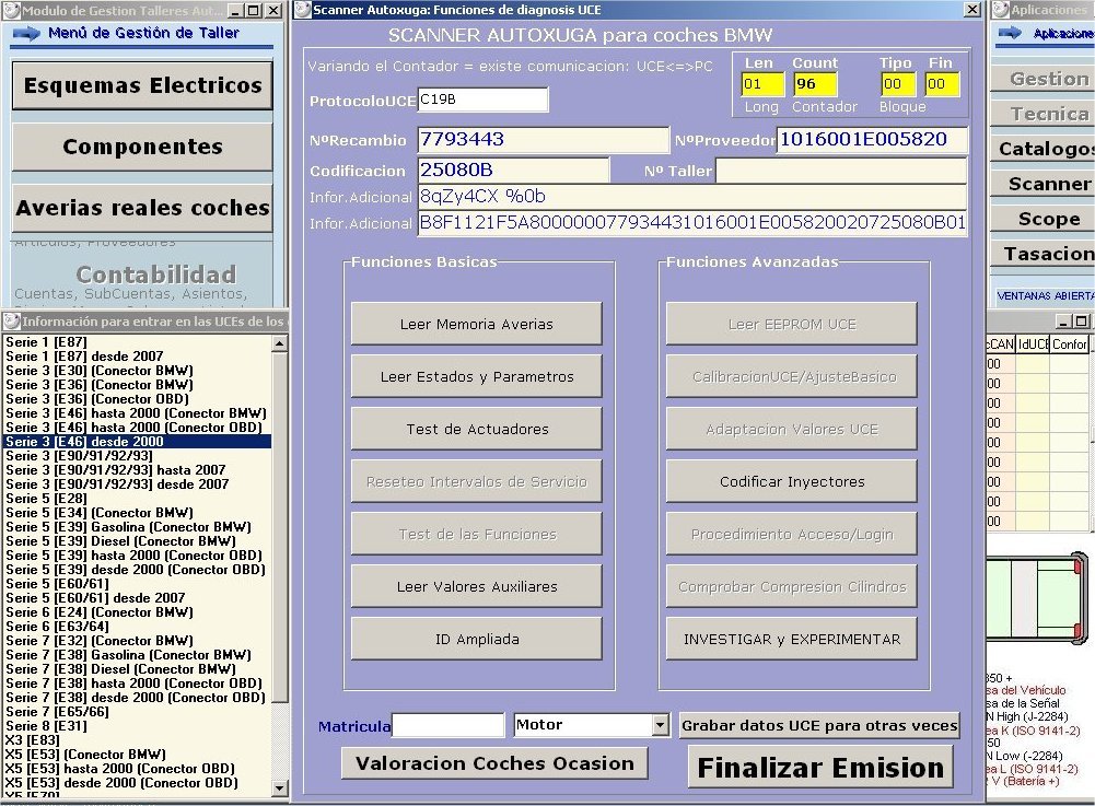 Funciones basicas del equipo diagnosis Autoxuga