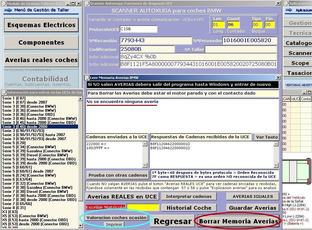 Borrado de averias con el escaner Autoxuga