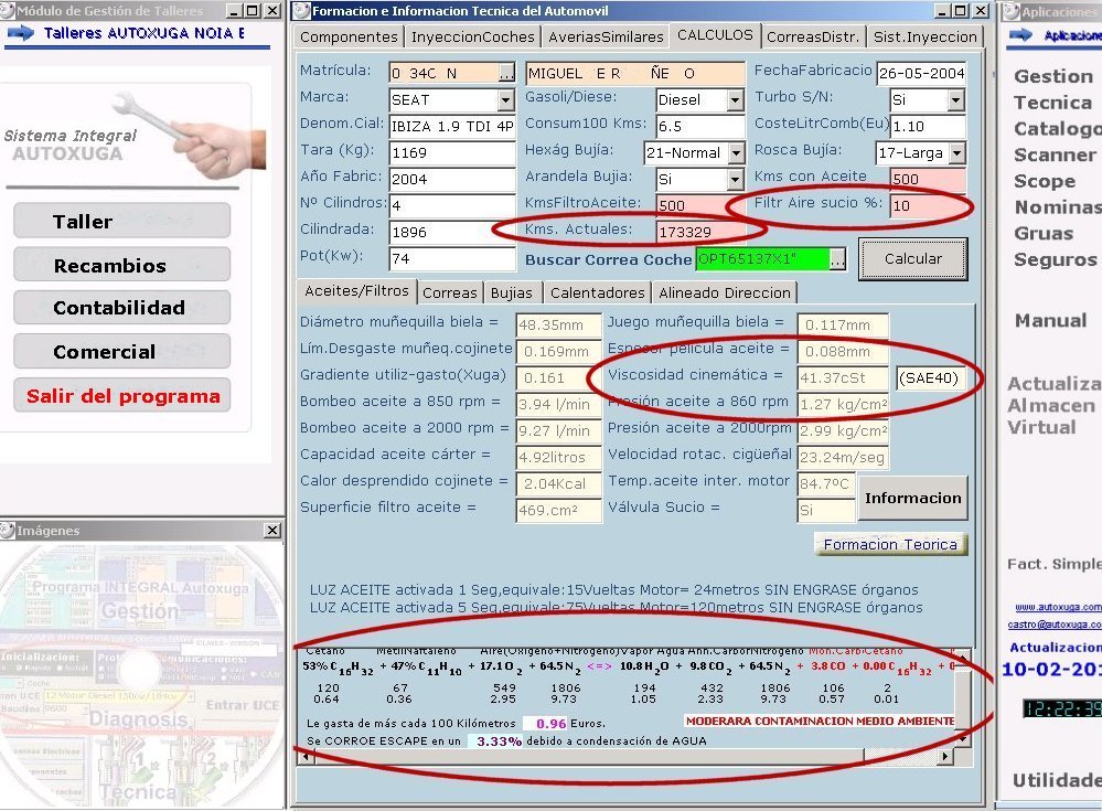 Calculo viscosidad aceite con filtro aire sucio