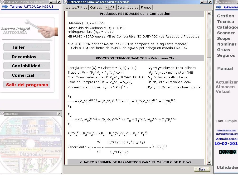 Formulas de procesos termodinamicos para calculo bujias