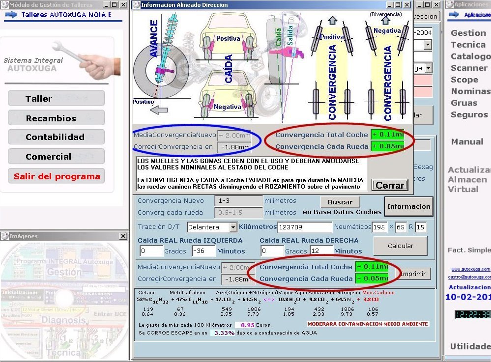 Amgulos y cotas de la direccion de los automoviles